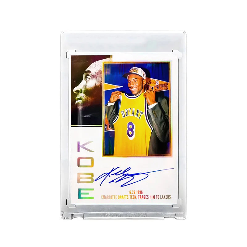 Kobe Bryant NBA Star Card DIY Homemade Signature Flash Card Refractive Card Sending Card Brick Lakers Mamba