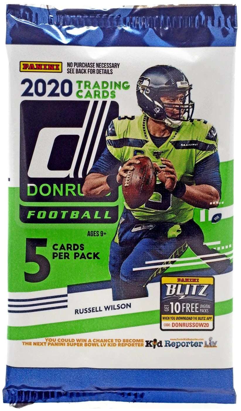 NFL  2020 Donruss Football Trading Card GRAVITY Pack (5 Cards)