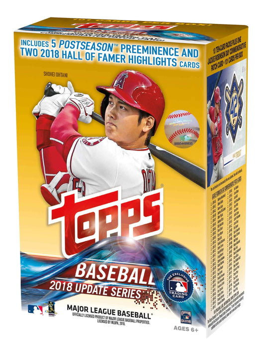 2018  Updates MLB Baseball Trading Cards Blaster Box