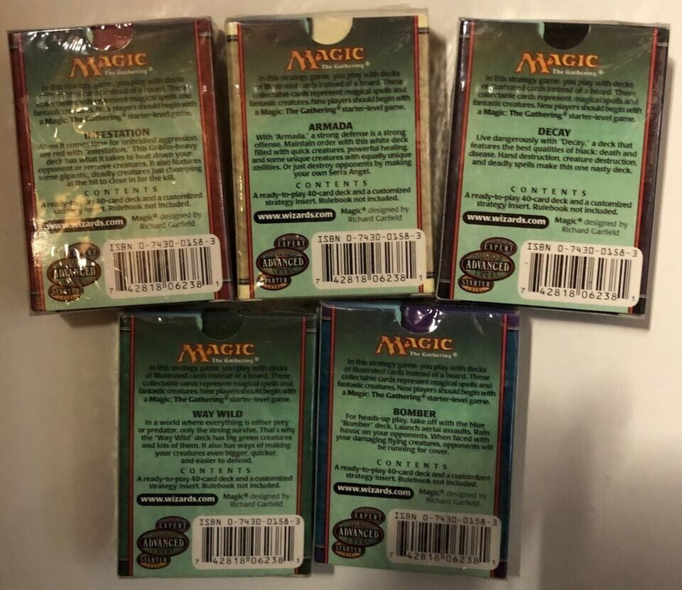 Mtg Magic the Gathering 7Th Editon Theme Deck Complete Box 15 Decks
