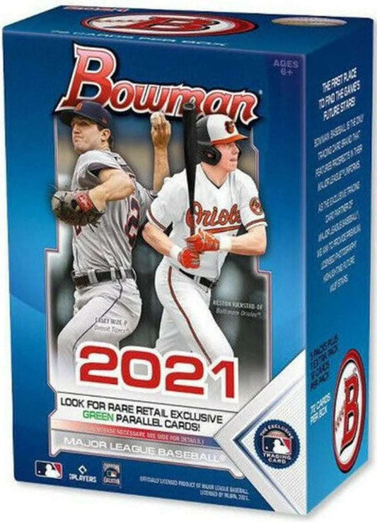 2021 Bowman Baseball MLB Trading Cards Blaster Box- 72 Cards Total