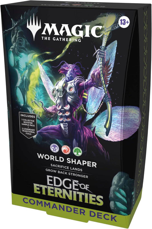 VaultCards™ Magic: The Gathering Edge of Eternities Commander Deck – World Shaper (100 Cards + 2 Foil Commanders) - VaultCards shop
