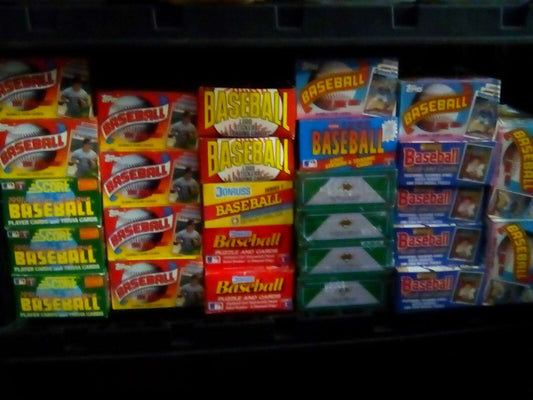Huge Bulk Lot of 55 Unopened Old Vintage MLB Baseball Cards in 4 Wax Packs NEW