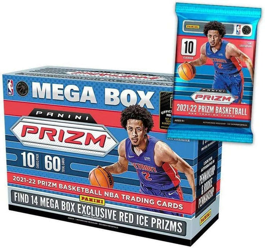 2021-22  NBA Prizm Basketball Trading Card Mega Box Red Ice