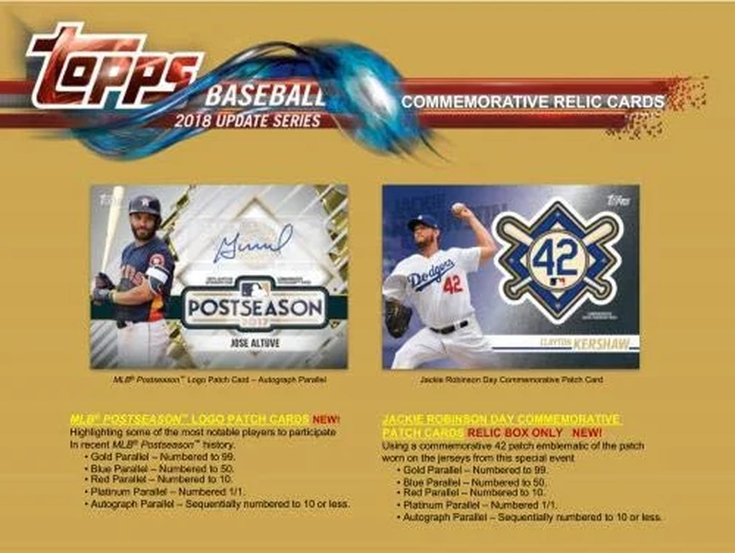 2018  Updates MLB Baseball Trading Cards Blaster Box