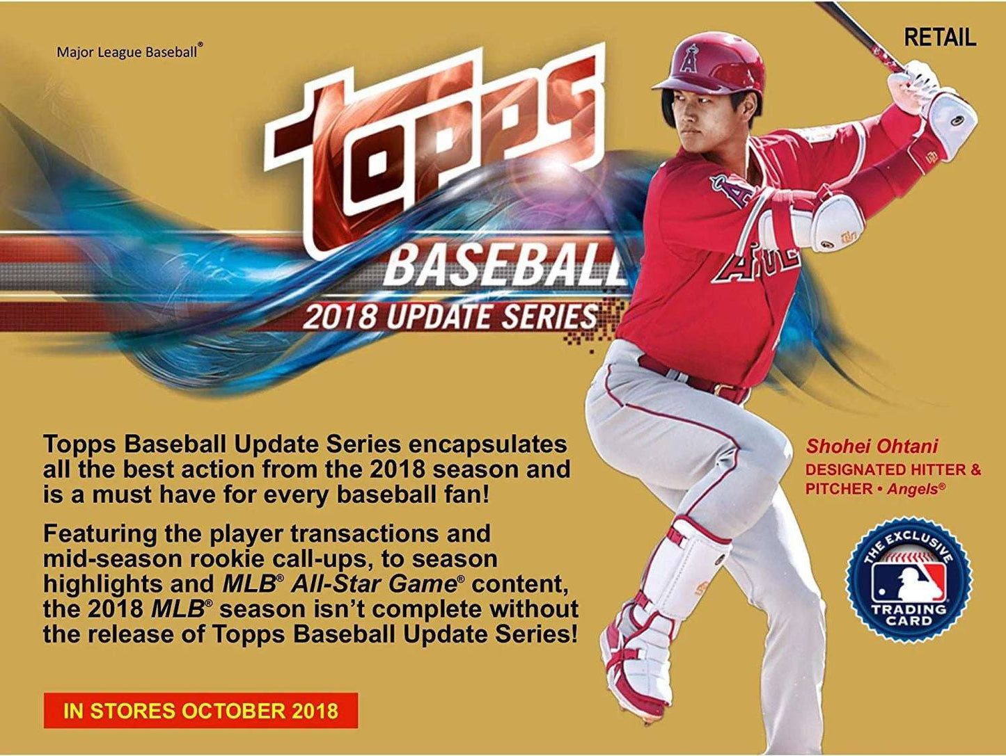 2018  Updates MLB Baseball Trading Cards Blaster Box