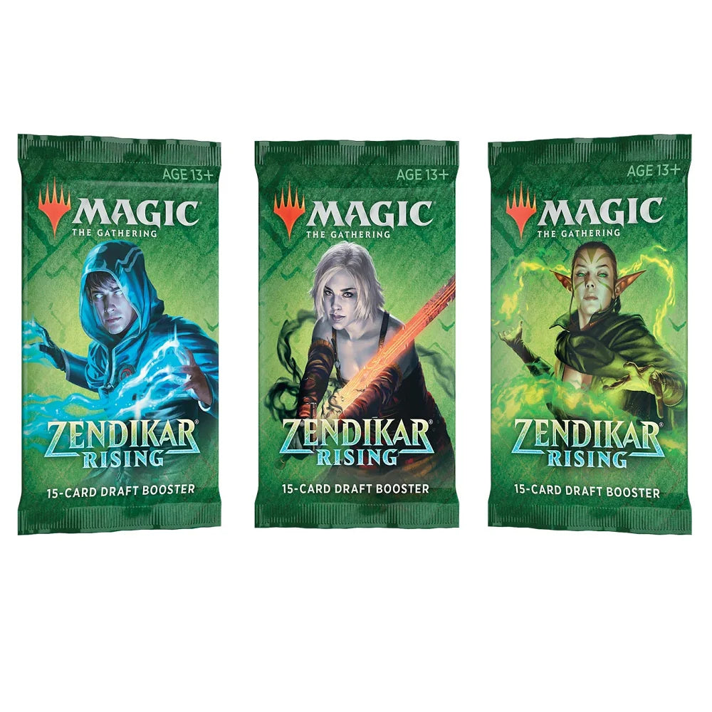Magic: the Gathering Zendikar Rising Draft Booster Box | 36 Booster Packs (540 Cards) + 1 Box Topper | 36 Full Art Lands | Factory Sealed