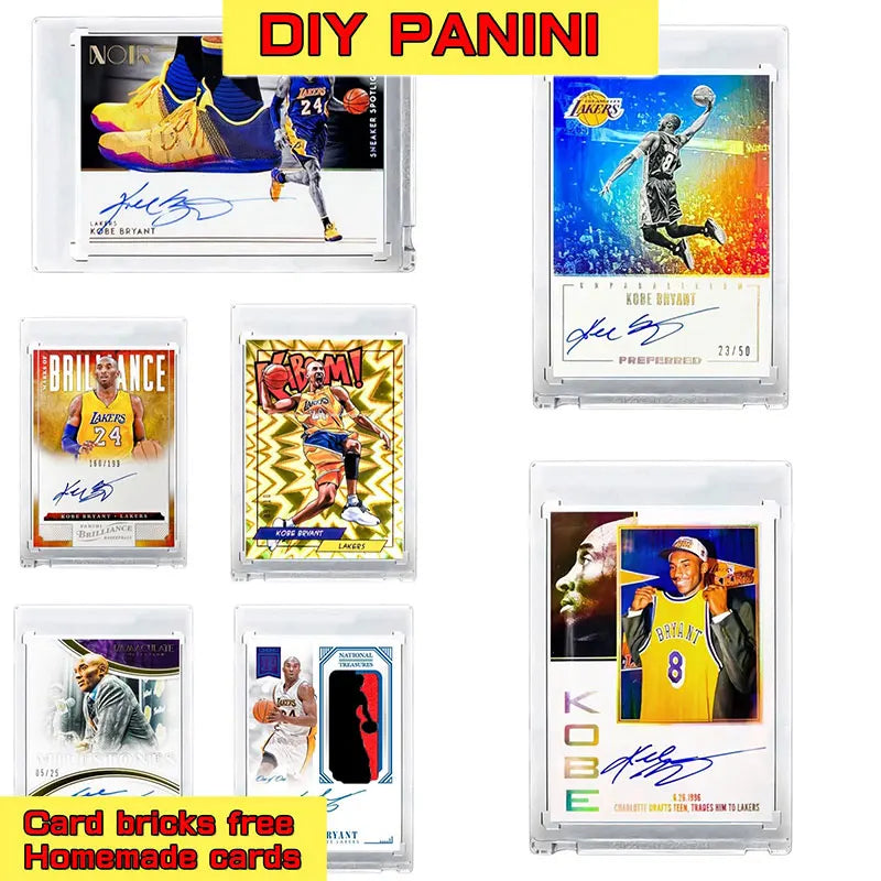 Kobe Bryant NBA Star Card DIY Homemade Signature Flash Card Refractive Card Sending Card Brick Lakers Mamba