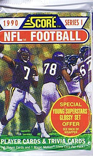 VaultCards 1990 Score Series 1 NFL Football Trading Cards Wax Pack — 16 Cards per Pack - VaultCards shop
