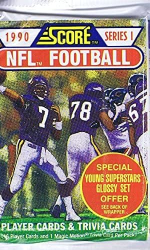 VaultCards 1990 Score Series 1 NFL Football Trading Cards Wax Pack — 16 Cards per Pack - VaultCards shop