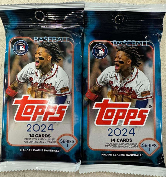 VaultCards 2024 Topps Series 1 Baseball – Monster Pack Duo (2 Packs, 28 Cards Total) - VaultCards shop