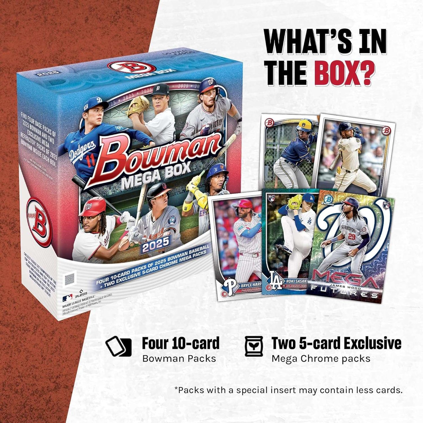 VaultCards 2025 Bowman Baseball Mega Box – Factory Sealed | 1st Bowman & Mega Chrome Cards - VaultCards shop