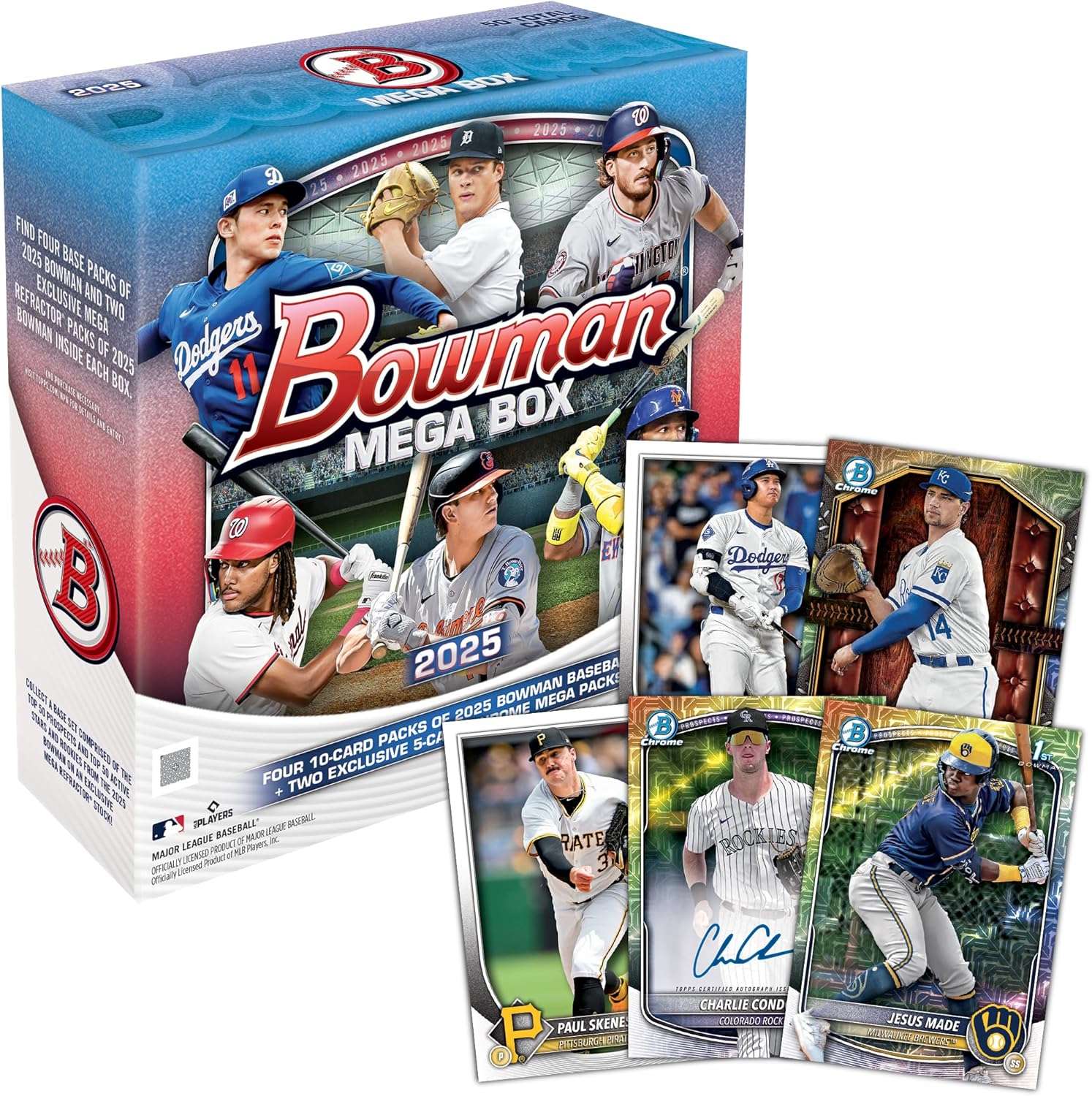 VaultCards 2025 Bowman Baseball Mega Box – Factory Sealed | 1st Bowman & Mega Chrome Cards - VaultCards shop