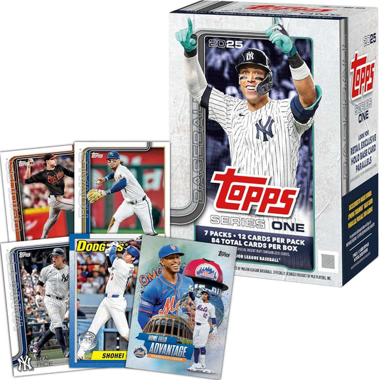 VaultCards 2025 Topps Series 1 Baseball – Factory Sealed Value Box (7 Packs, 12 Cards Each) - VaultCards shop