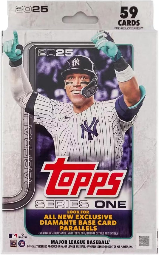 VaultCards 2025 Topps Series 1 Baseball Hanger Box – 59 Cards | Exclusive Diamante Parallels & Autographs - VaultCards shop