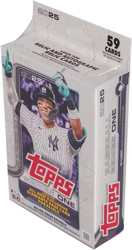 VaultCards 2025 Topps Series 1 Baseball Hanger Box – 59 Cards | Exclusive Diamante Parallels & Autographs - VaultCards shop
