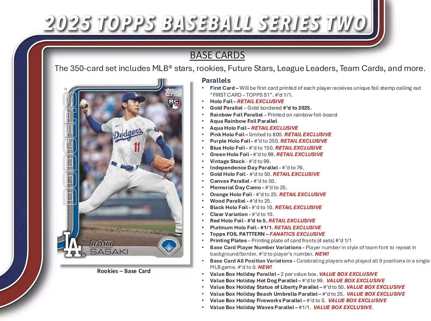 VaultCards 2025 Topps Series 2 Baseball Holiday Blaster Box – 7 Packs / 84 Cards | Retail Exclusive Parallels & Autograph Relics - VaultCards shop