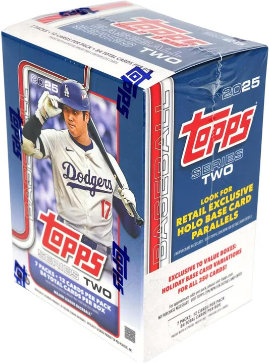 VaultCards 2025 Topps Series 2 Baseball Holiday Blaster Box – 7 Packs / 84 Cards | Retail Exclusive Parallels & Autograph Relics - VaultCards shop