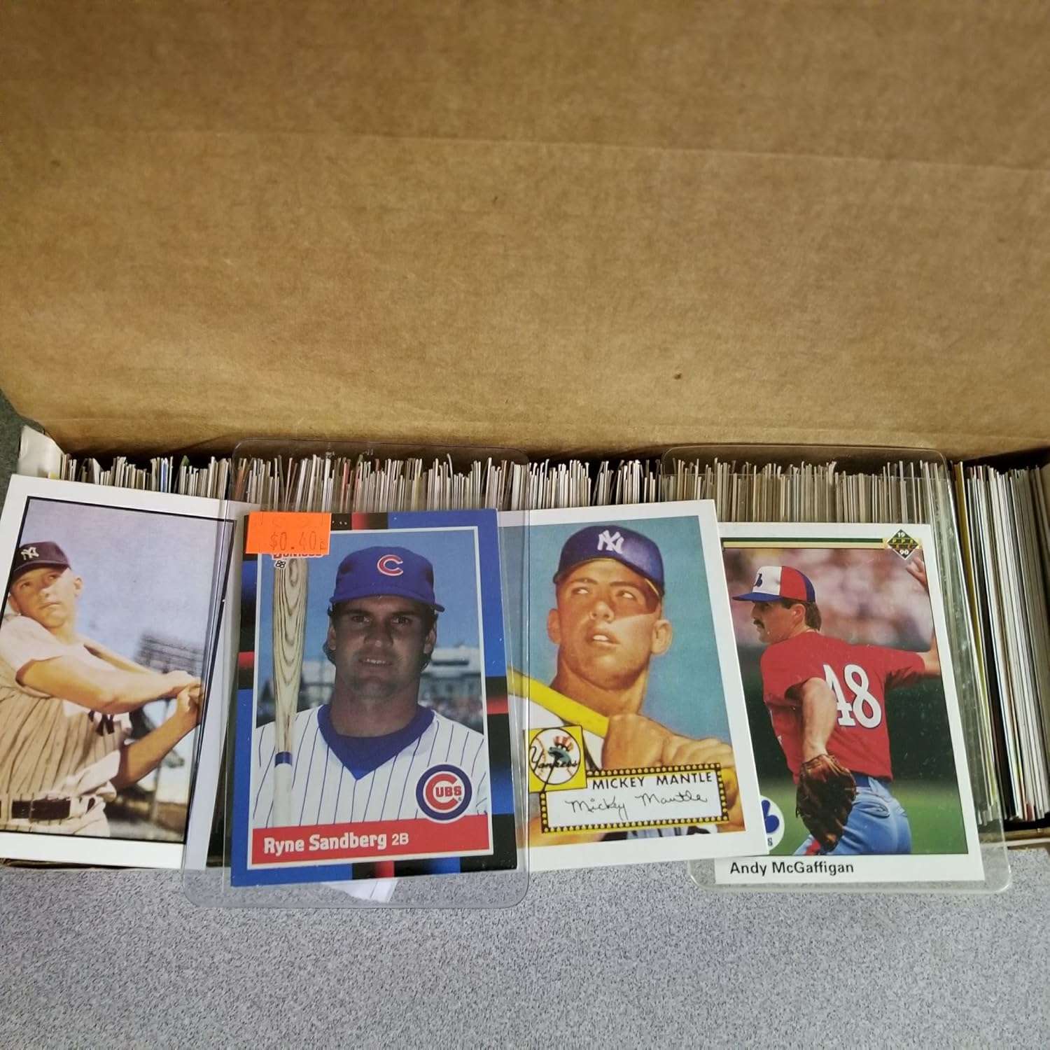 VaultCards 600+ Vintage Baseball Card Collection – Includes Babe Ruth Card, Unopened Pack, & Hall of Famers | 5 Decade MLB Trading Card Gift Box - VaultCards shop