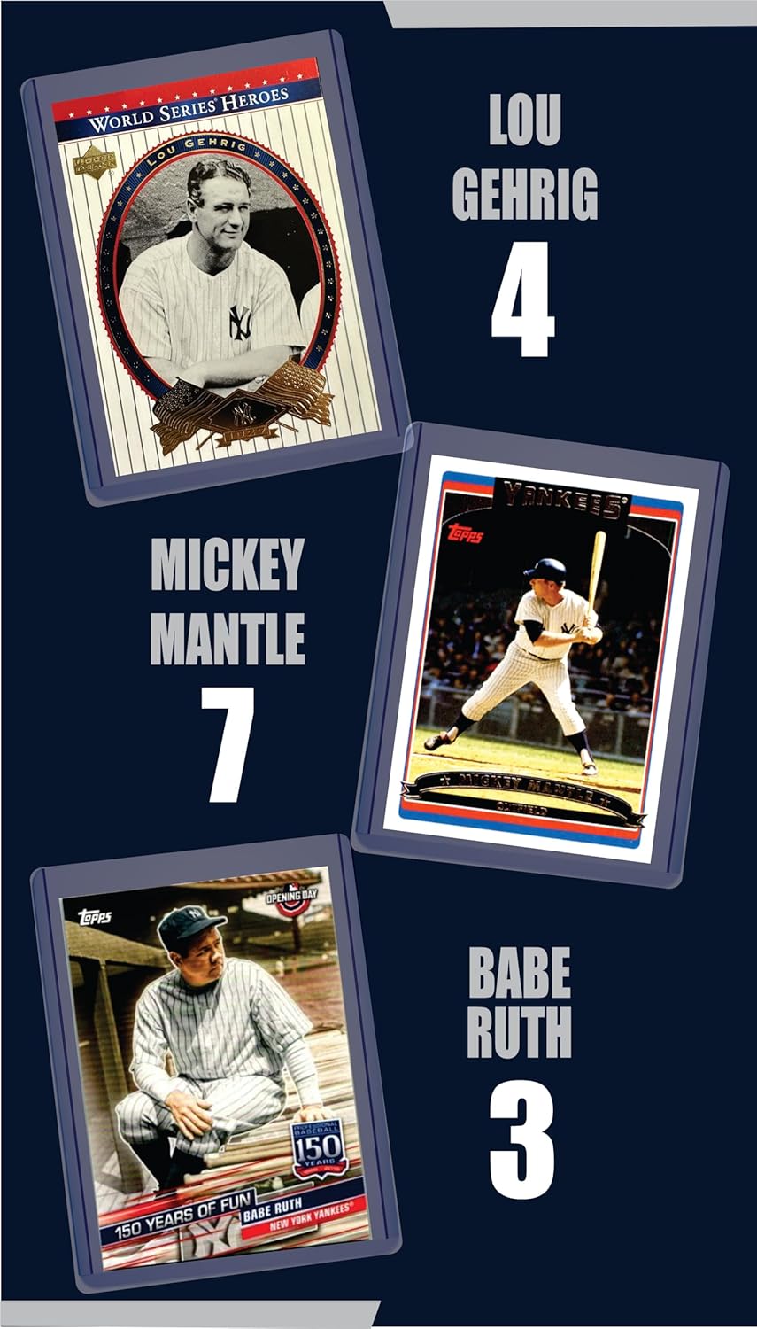 VaultCards Baseball GOATs Gift Pack – 12 Legendary Players Including Babe Ruth, Mickey Mantle, Ken Griffey Jr., & Mike Trout | Collector’s Set with Sleeves, Toploaders & Gift Box - VaultCards shop