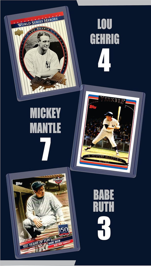 VaultCards Baseball GOATs Gift Pack – 12 Legendary Players Including Babe Ruth, Mickey Mantle, Ken Griffey Jr., & Mike Trout | Collector’s Set with Sleeves, Toploaders & Gift Box - VaultCards shop