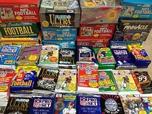 VaultCards Vintage NFL Football Cards – 100+ Cards in Factory Sealed Wax Packs | 1980s-1990s Mix - VaultCards shop